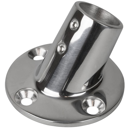 Sea-Dog Rail Base Fitting 2-3/4" Round Base 60degree 316 Stainless Steel-1" OD 280601-1